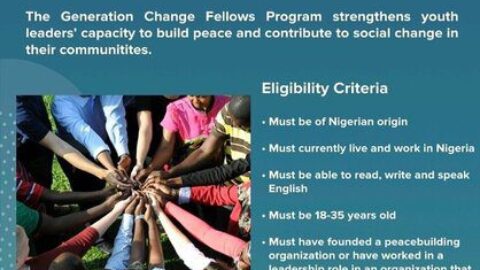 Closed: USIP Generation Change Fellows Program 2022 (Fully Funded)