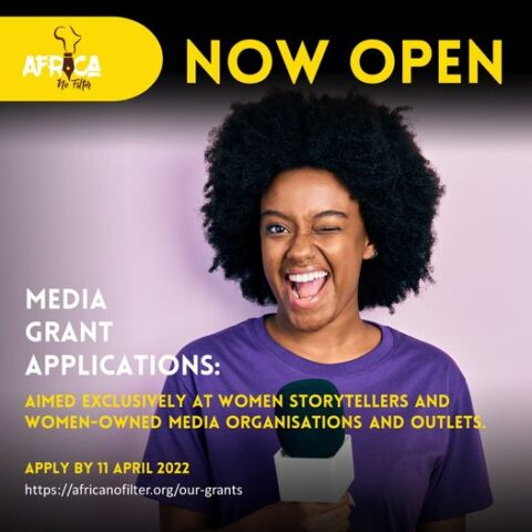 Africa No FIlter media grant for women storytellers ($10,000-$25,000) 2022