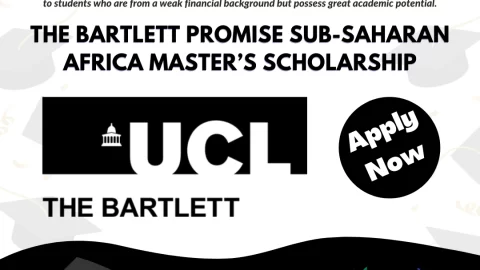 The Bartlett Promise Sub-Saharan Africa Master’s Scholarship 2022