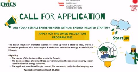 EWiEn Energy Start-up Incubation Program for Women Entrepreneurs in Ethiopia 2022