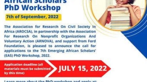 AROCSA Emerging African Scholars’ PhD Workshop 2022