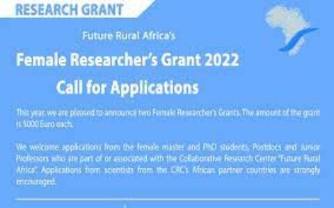 FEMALE RESEARCH GRANTS 2022 ( up to 5000 euros)