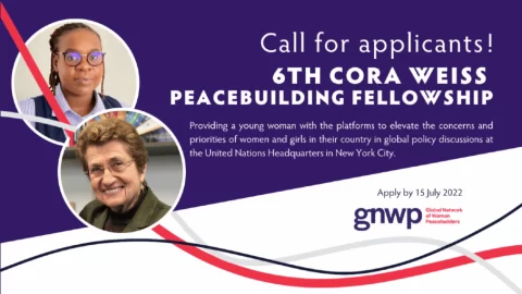 Cora Weiss Fellowship For Young Women Peacebuilders (Fully funded to New York)