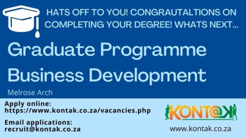 Kontak Recruitment – Business Development Graduate Programme for South Africans 2022