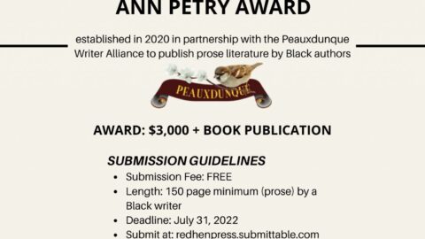 Ann Petry Award for Black Writers 2022 (Up to $3,000)
