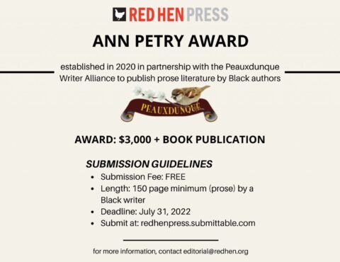 Ann Petry Award for Black Writers 2022 (Up to $3,000)