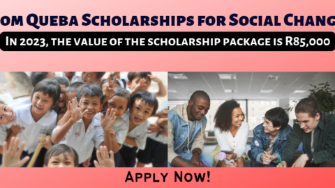 Tom Queba Scholarships  2022 for South African Females (Up to R85,000)