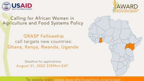 Closed: Gender Responsive Agriculture Systems Policy (GRASP) Fellowship for Ghana, Kenya, Rwanda & Uganda 2022