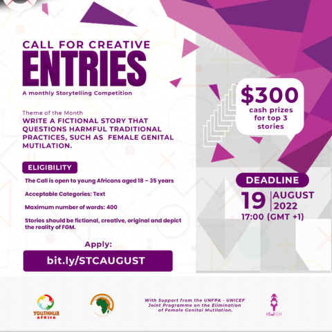 Closed: Call for Stories: YouthEndFGM Competition, 300 USD Cash Prize (August)