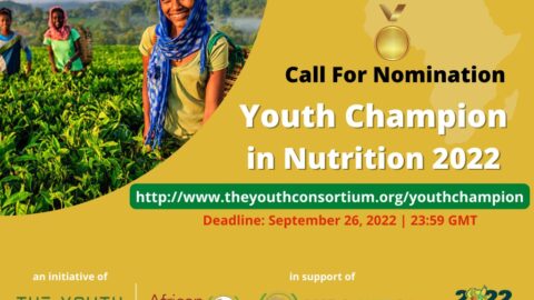 Closed: Call for Application: Youth Champion in Nutrition 2022 ($1,000 prize)