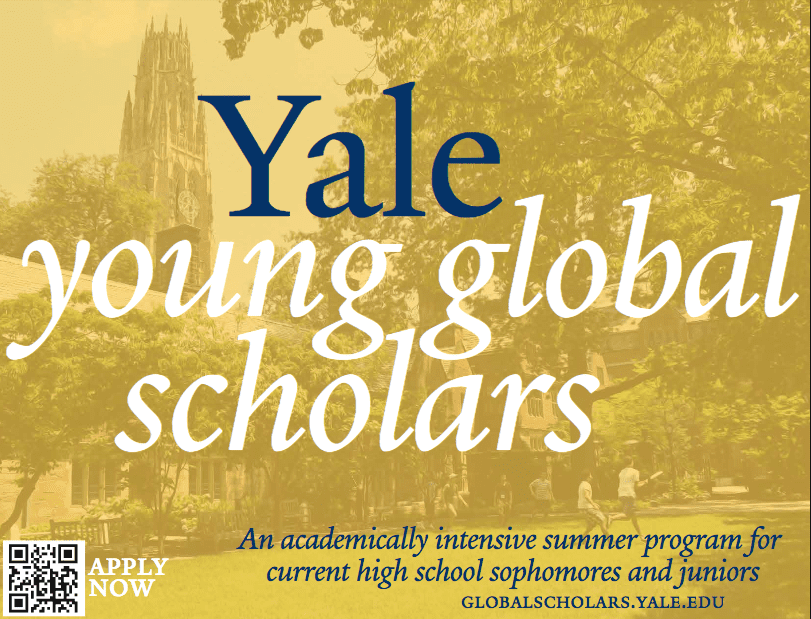 Yale Young Global Scholars for Outstanding High School Students 2023