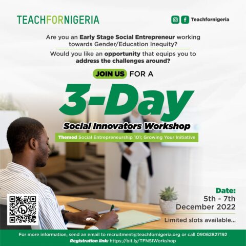 Teach For Nigeria Workshop for Social Entrepreneurs 2022