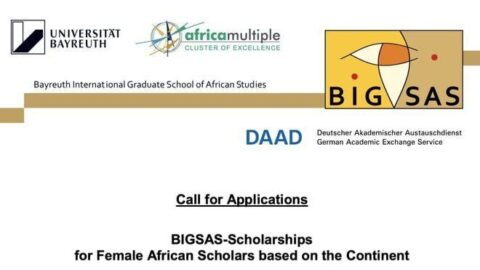 BIGSAS-DAAD Graduate School Scholarship Programme for Female African Scholars 2023