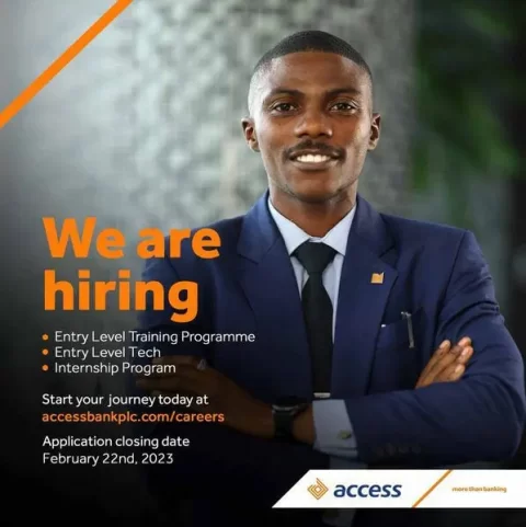 Access Bank Entry Level Training Programmes 2023