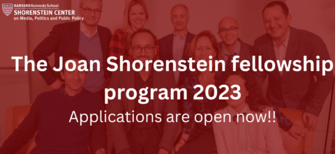 Joan Shorenstein fellowship program 2023 For Young Professionals (Up to stipend of $40,000)