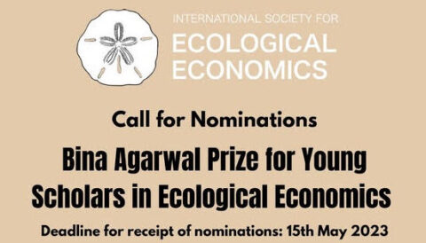 Bina Agarwal Prize for Young Scholars in Ecological Economics 2023