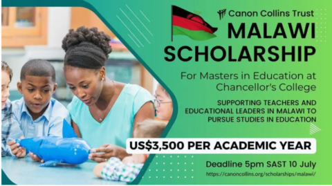 Closed: Canon Collins Trust Malawi Scholarships for Master’s in Education (2023)