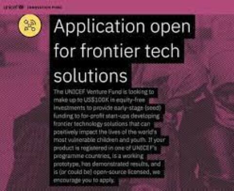 Closed: UNICEF Innovation Funding Opportunity for Frontier Tech Solutions (2023)