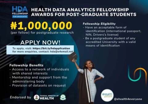 Health Data Analytics Graduate Fellowship For Nigerians (Up to N1,000,000)2023