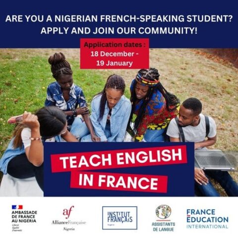 Nigerian English Language Assistants to Teach in France Program (2024/2025)