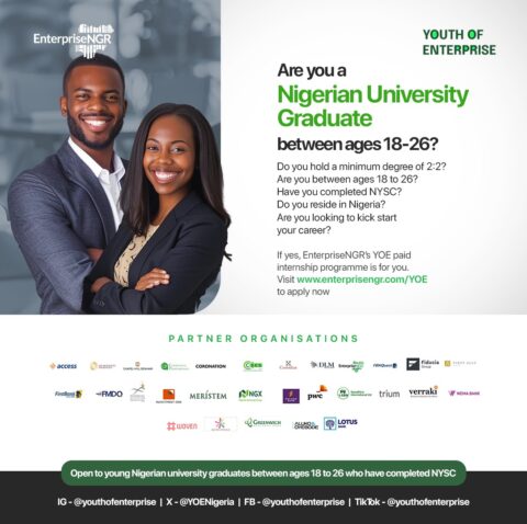 Paid Graduate Internship for Young Nigerians- Youth of Enterprise(YOE) Cohort V