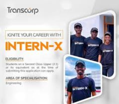 The Transcorp Intern-X Programme 2024 for Nigerian University and Polytechnic students.