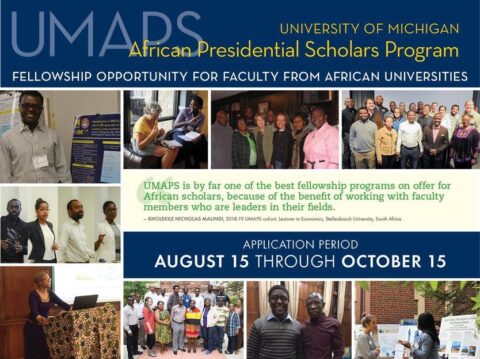 University of Michigan African Presidential Scholars Program (2025/2026) for Study in the United States (Fully Funded)