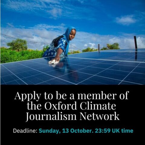 Reuters Institute Oxford Climate Journalism Network for Journalists worldwide.