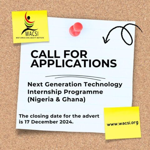 West Africa Civil Society Institute (WACSI) 2025 Next Generation Technology Internship (Fully Funded)