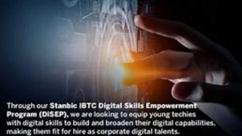 Stanbic IBTC 2024 Digital Skills Empowerment Programme (DiSEP) 4.0 for young Nigerian graduates.