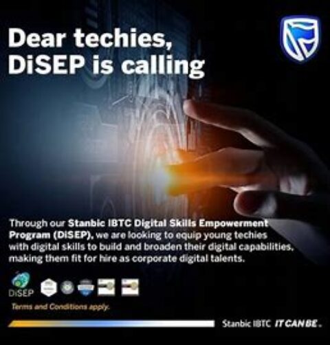 Stanbic IBTC 2024 Digital Skills Empowerment Programme (DiSEP) 4.0 for young Nigerian graduates.