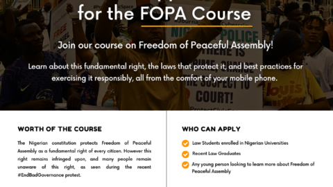 CALL FOR APPLICATIONS: Course on Freedom of Peaceful Assembly (FOPA) 