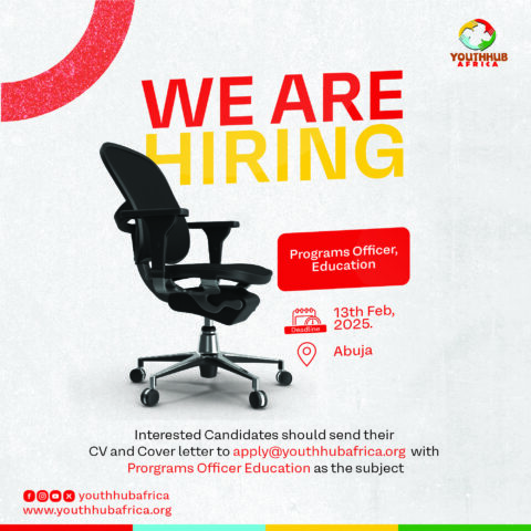 Call for Applications: Programs Officer in Education at YouthHubAfrica