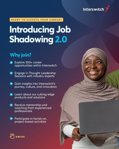  Interswitch Job Shadowing Program 2.0 for young Nigerians