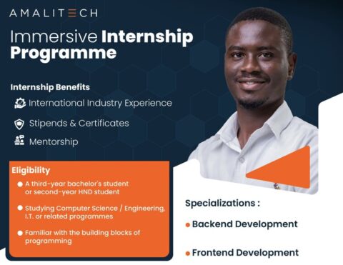 The AmaliTech Immersive Internship Programme 2025 for Ghanaian university students.