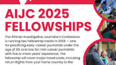 The African Investigative Journalism Conference (#AIJC2025) Fellowships for Investigative Journalists (Fully Funded to Johannesburg, South Africa)